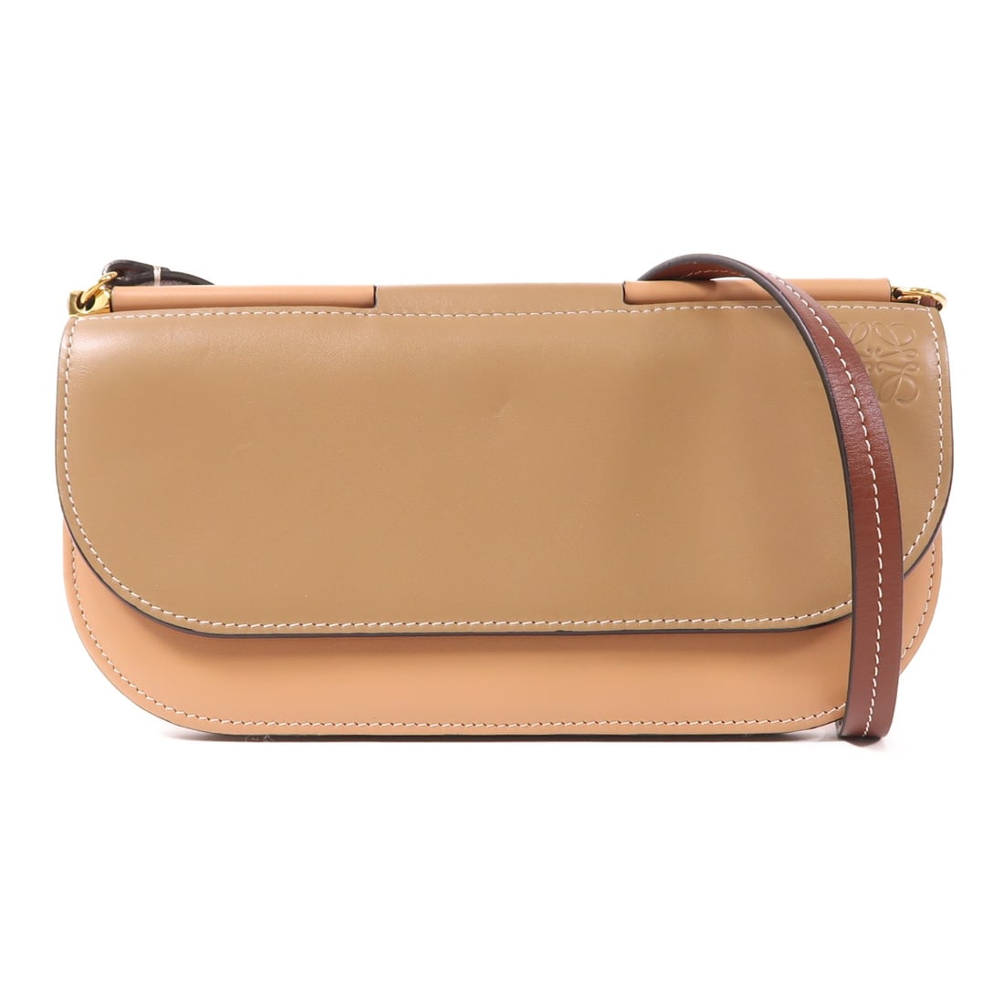 LOEWE Gate Pochette Shoulder Bag Calfskin Leather Beige (1 of 16)