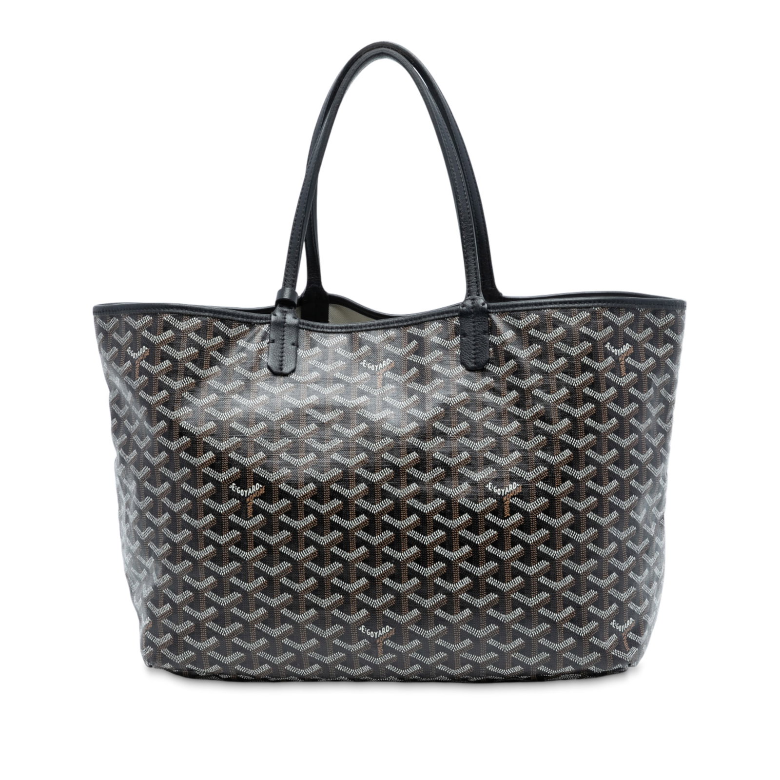 Goyard Saint Louis PM Tote with Detachable Pouch in Black Canvas (1 of 8)