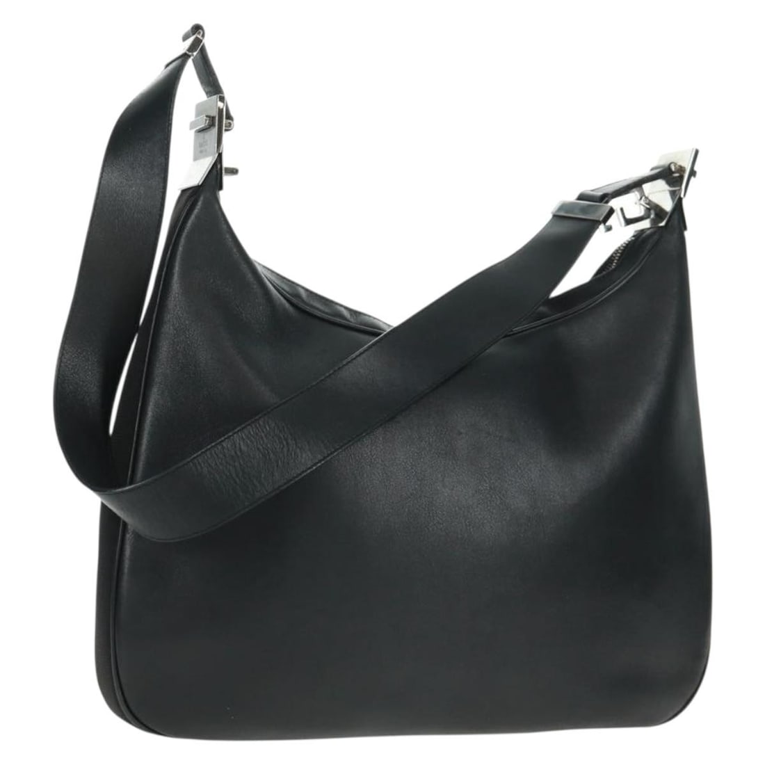 Black Leather GUCCI 008 3841 Shoulder Purse with Silver Accents and Dust Bag (1 of 18)