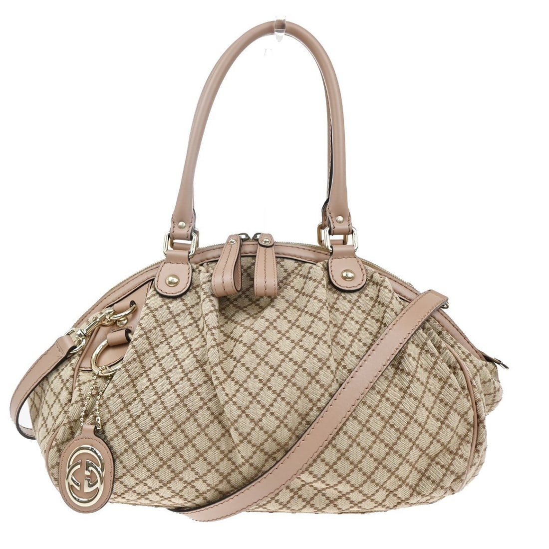 Gucci Sukey Beige Canvas Boston Bag 34cm Italy (1 of 17)