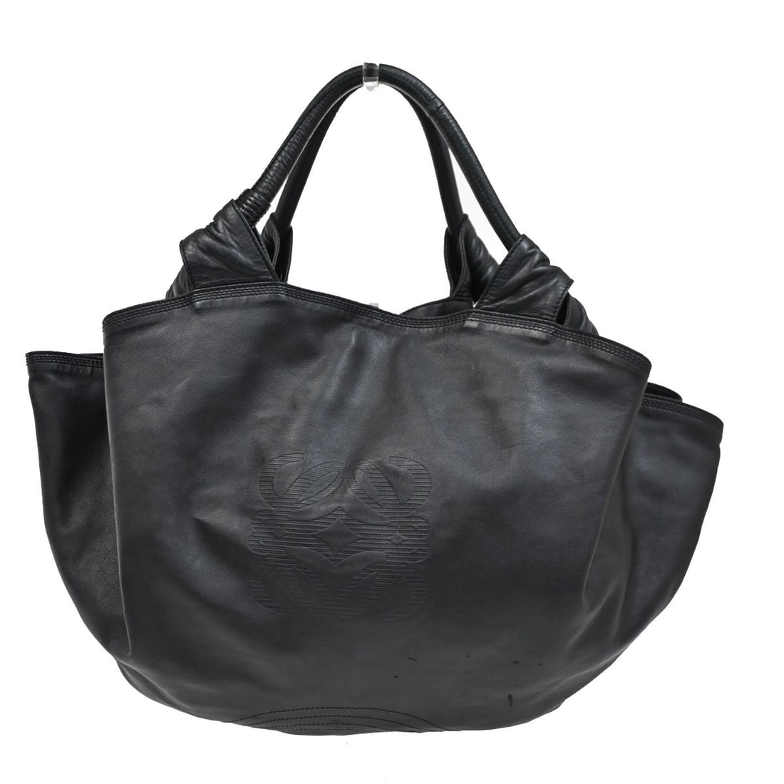 Black Leather Anagram Handbag by Loewe for Women (1 of 15)