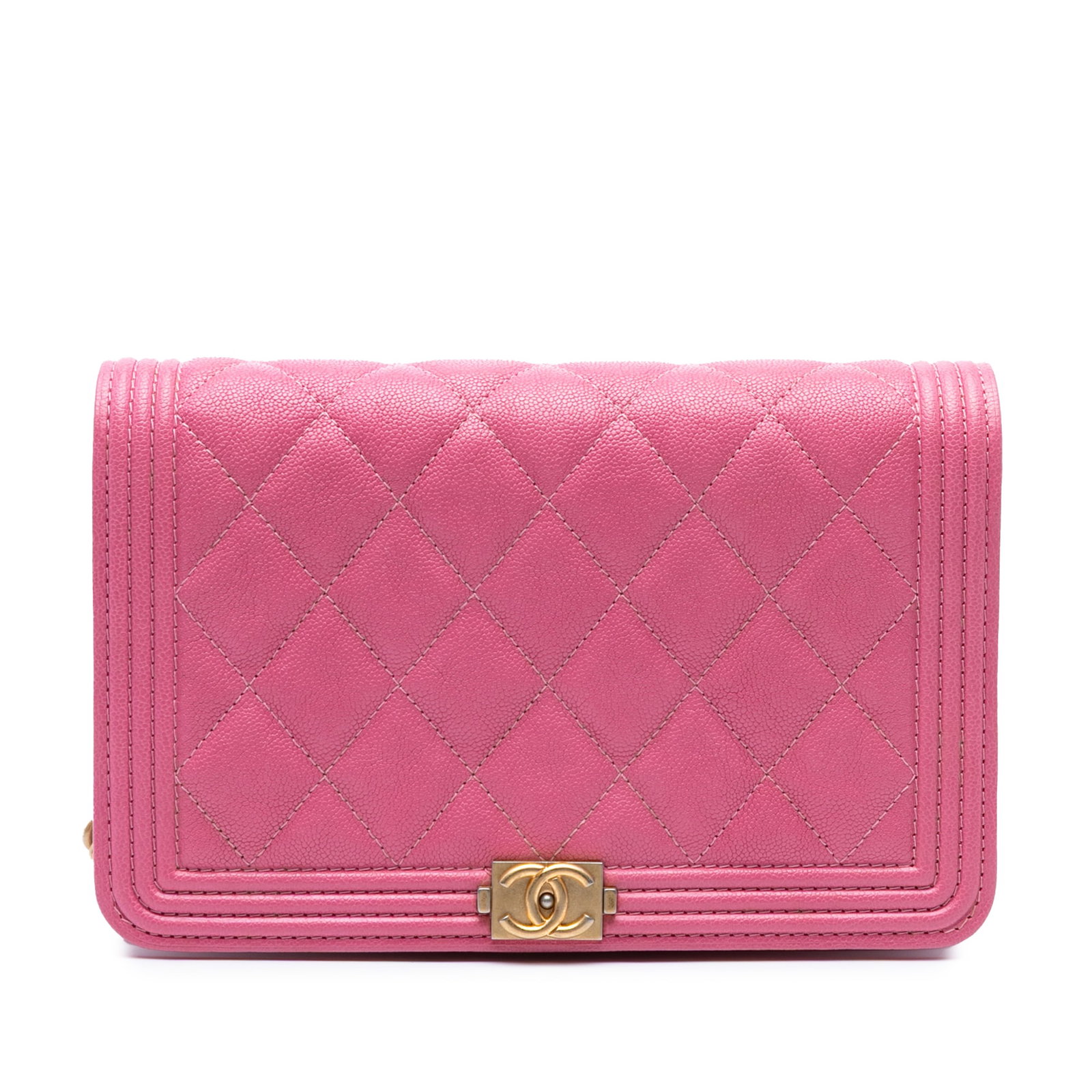 Chanel Small Quilted Caviar Boy Flap Bag Pink Italy (1 of 8)