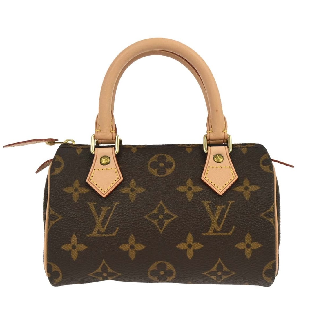 Louis Vuitton Mini Speedy Monogram Canvas Brown Zip Top Handbag (1 of 10)