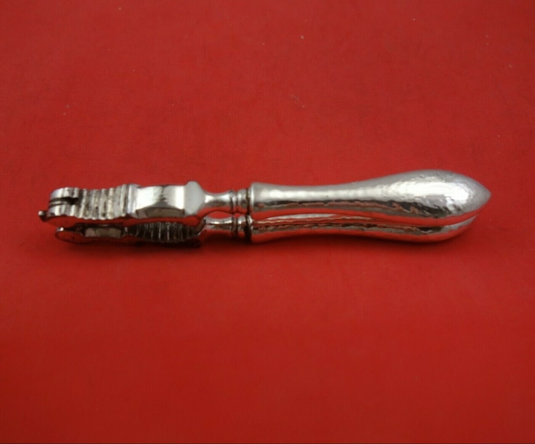 Shreve Antique Hammered Sterling Silver Nut Cracker 6 5/8" (1 of 3)