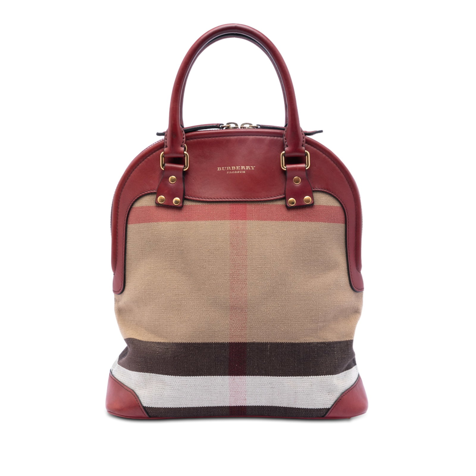 Burberry Bloomsbury Medium Canvas Satchel with Mega Check Pattern (1 of 7)