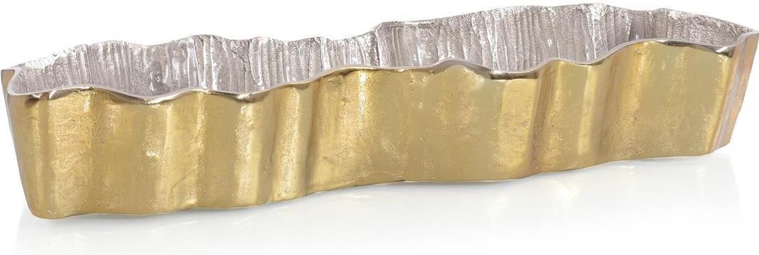 John-Richard Fluid Ribbon Long Bowl Champagne Gold Enamel (1 of 1)