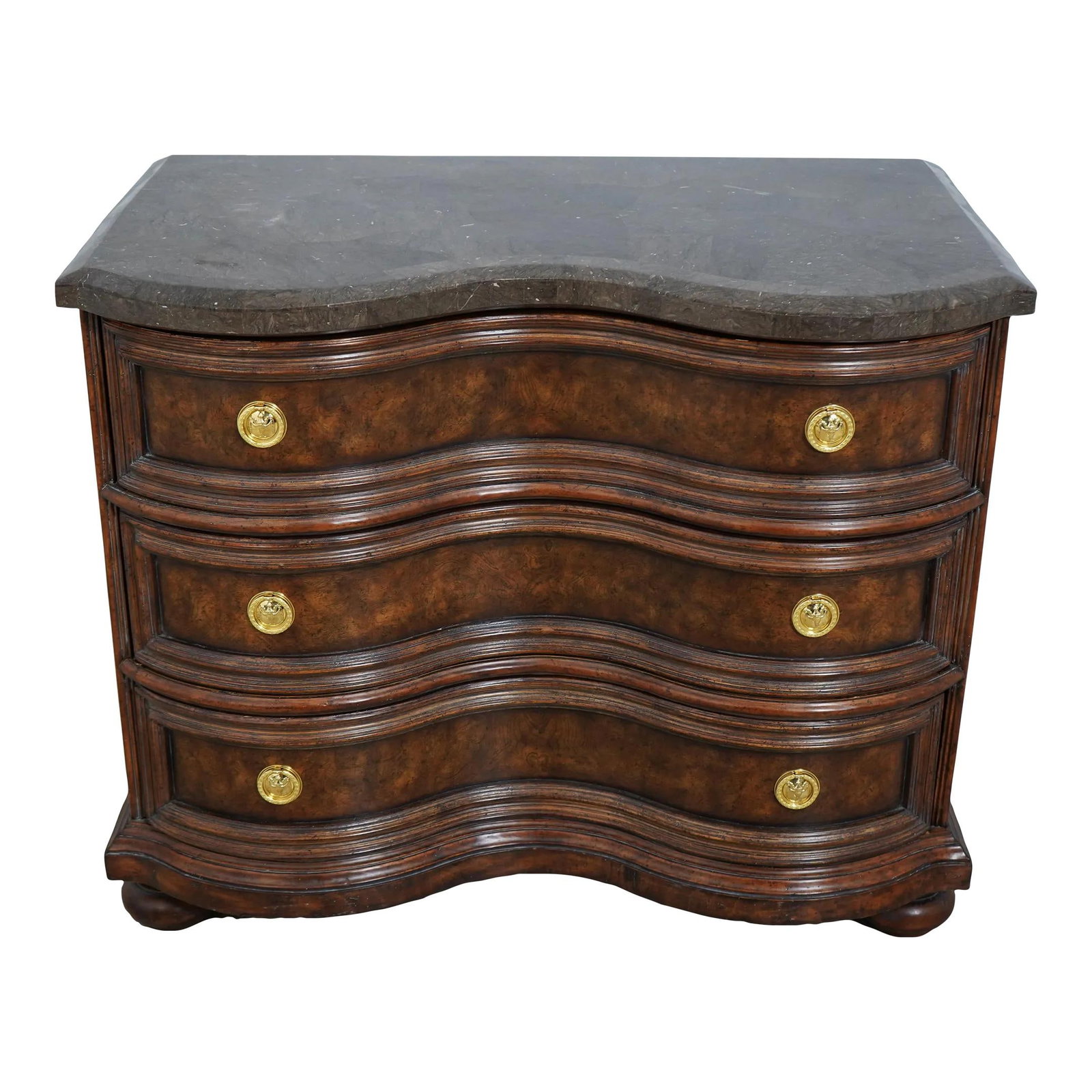 Maitland Smith Continental Commode Chest with Marble Top and Brass Hardware (1 of 10)