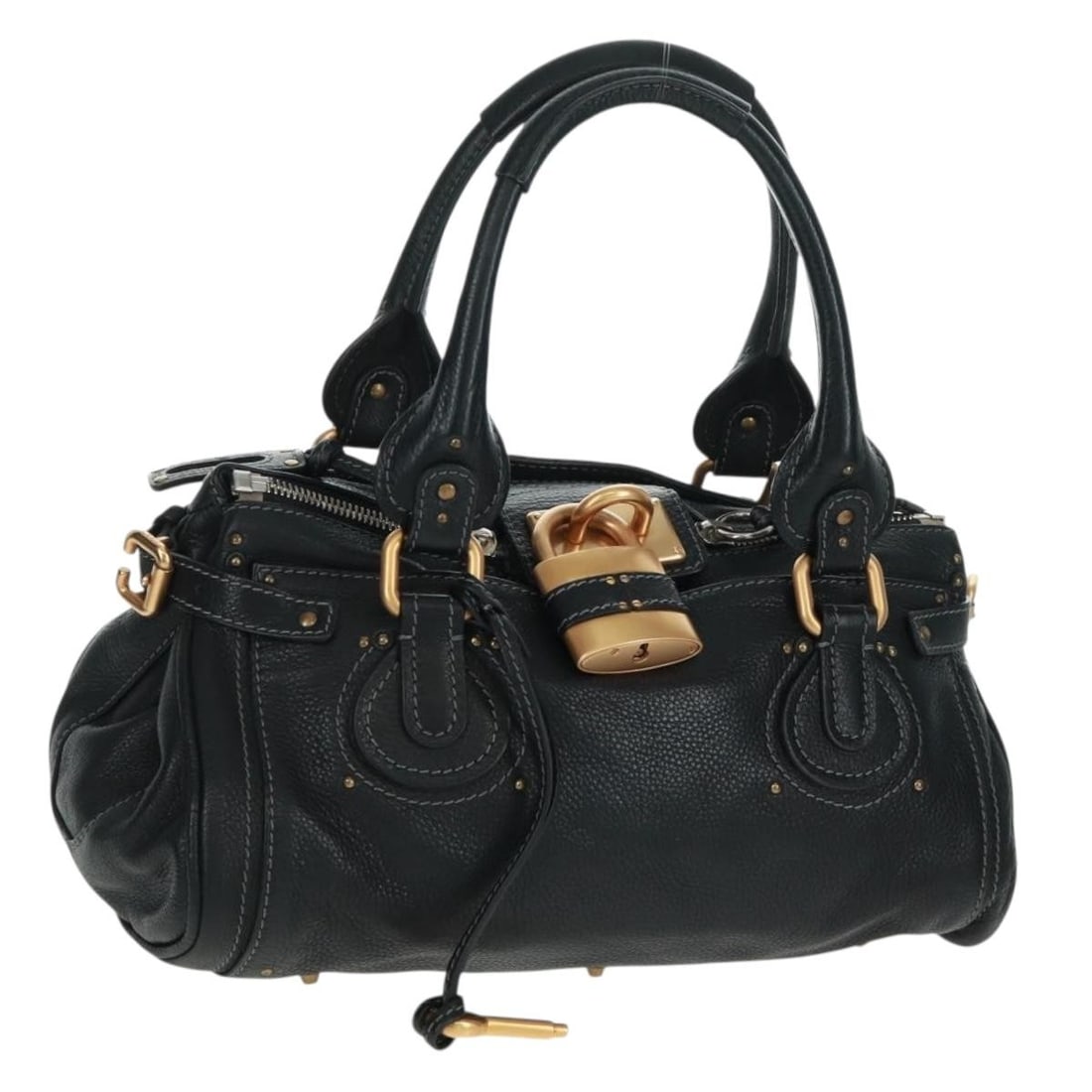 Chloe Paddington Black Leather Handbag with Gold and Silver Accents (1 of 18)