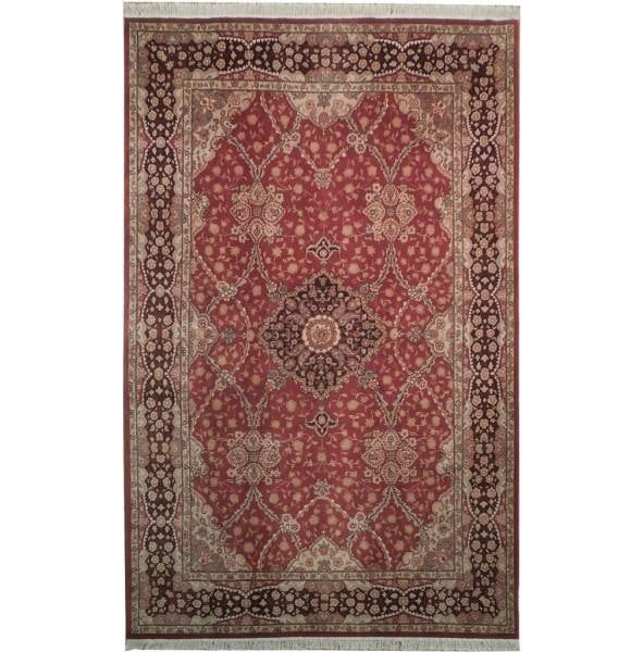Handmade Wool Rug 5.8 x 9.0 ft Berry Rose Color (1 of 6)