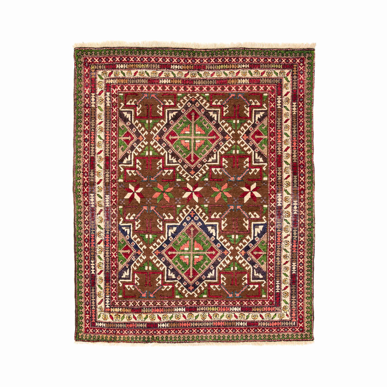 Authentic Handmade Karabag Wool Carpet 55.1 x 66.9 Double Knots (1 of 8)