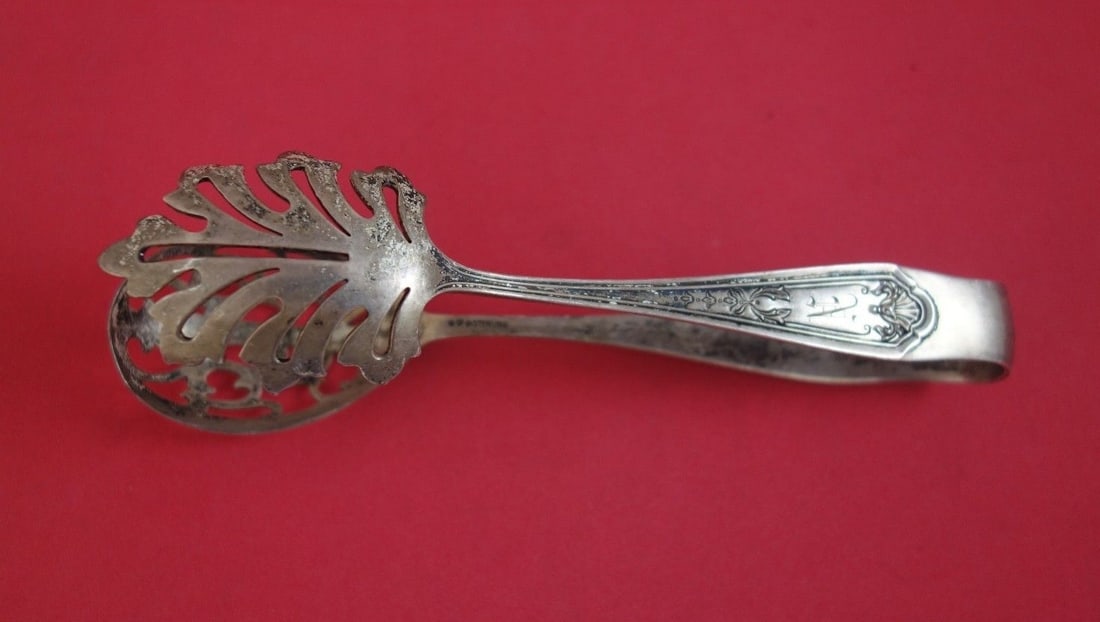 Watson Queen Louise Sterling Silver Ice Tongs Pierced 6.5 Inch (1 of 1)