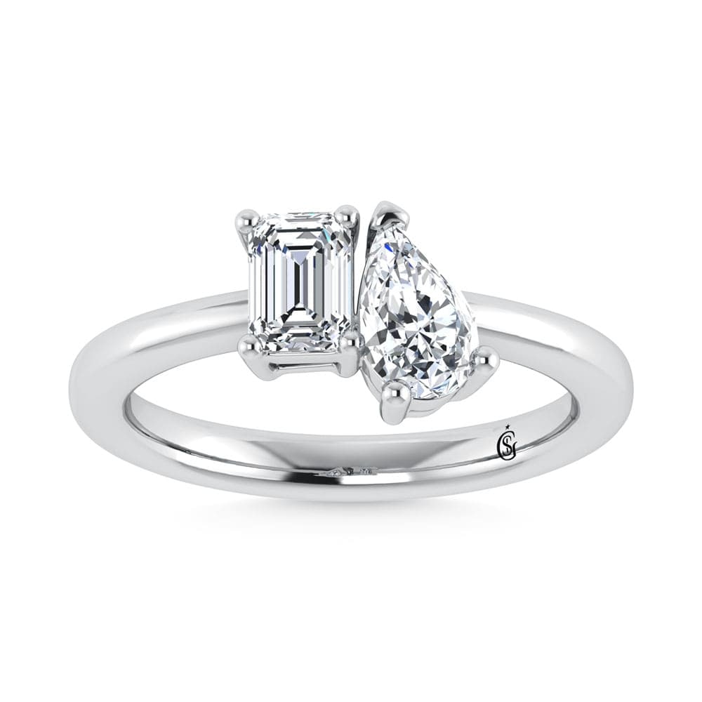 14K White Gold Lab Grown Diamond 1 Ct.Tw. Fashion Ring: 14K White Gold Lab Grown Diamond 1 Ct.Tw. Fashion Ring Crafted in polished 14K white gold, this fashion ring showcases 1 CT TW of lab-grown diamonds. A refined piece designed for classic elegance and