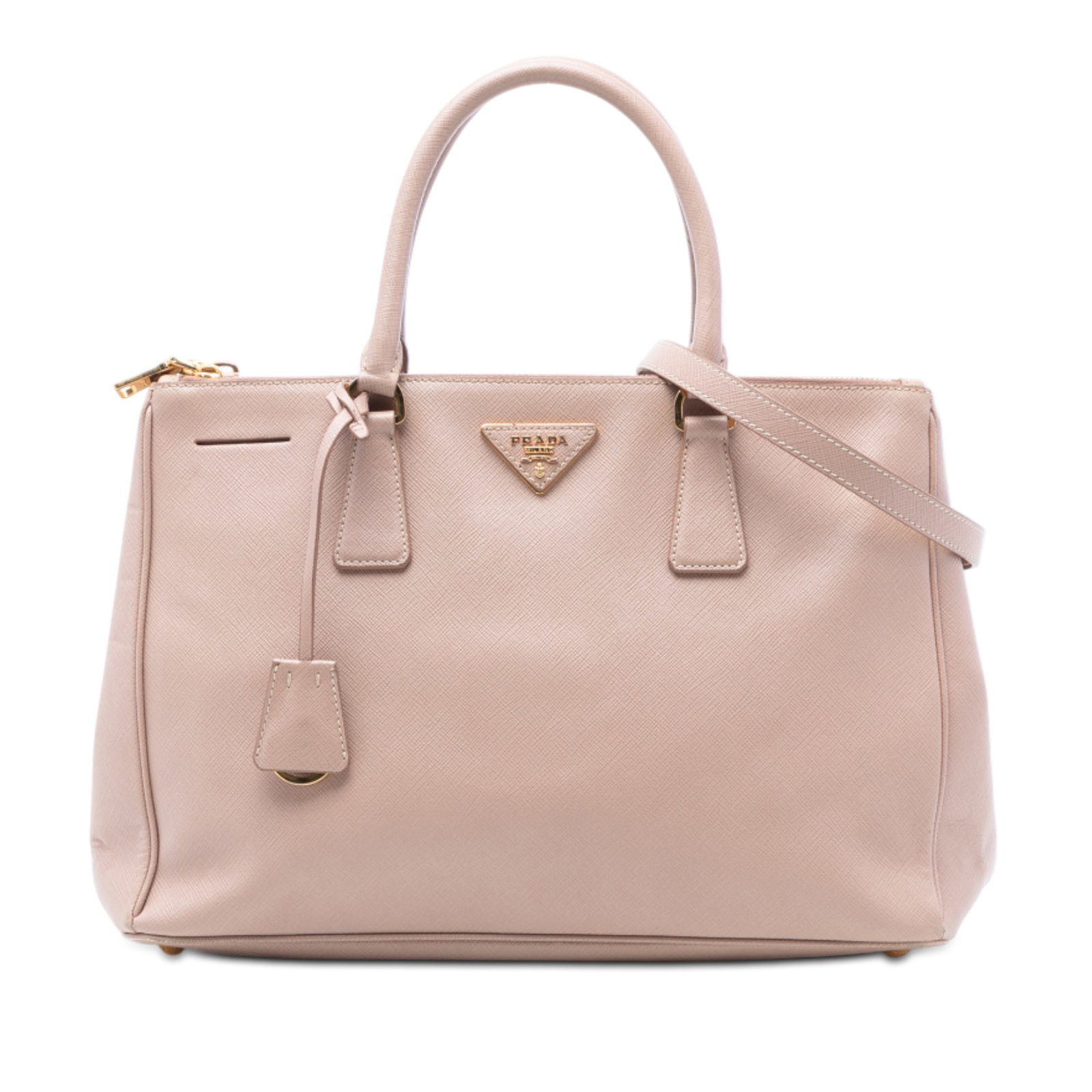 Prada Galleria Medium Pink Saffiano Leather Double Zip Tote Bag (1 of 7)