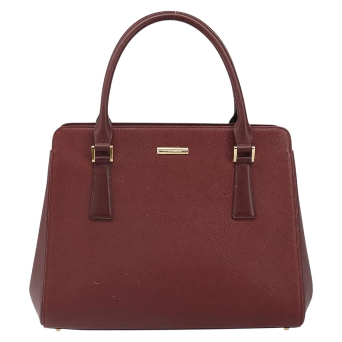 Vintage Burberry Leather Handbag Burgundy 31cm by 26cm by 9cm (1 of 18)