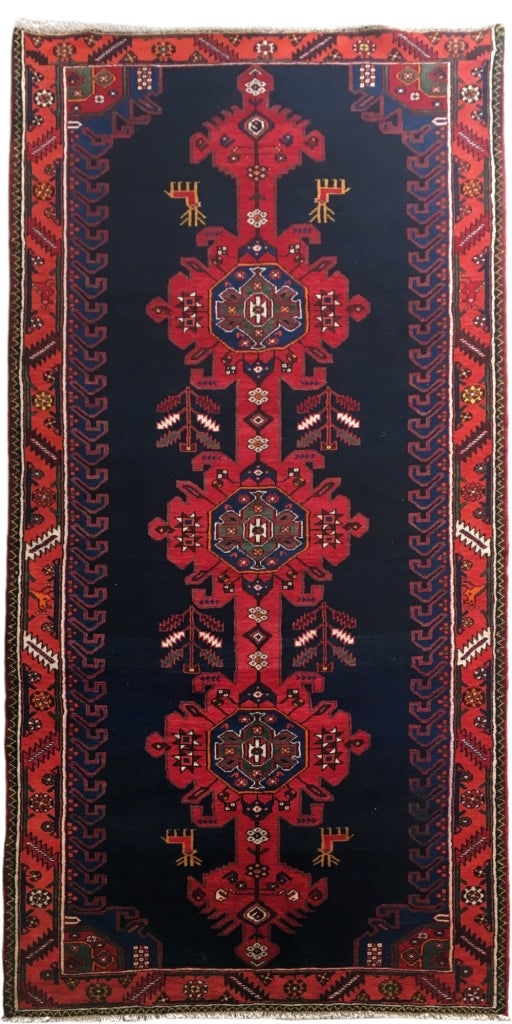 5' x 11' Handwoven Brick Red Persian Hamadan Rug (1 of 6)
