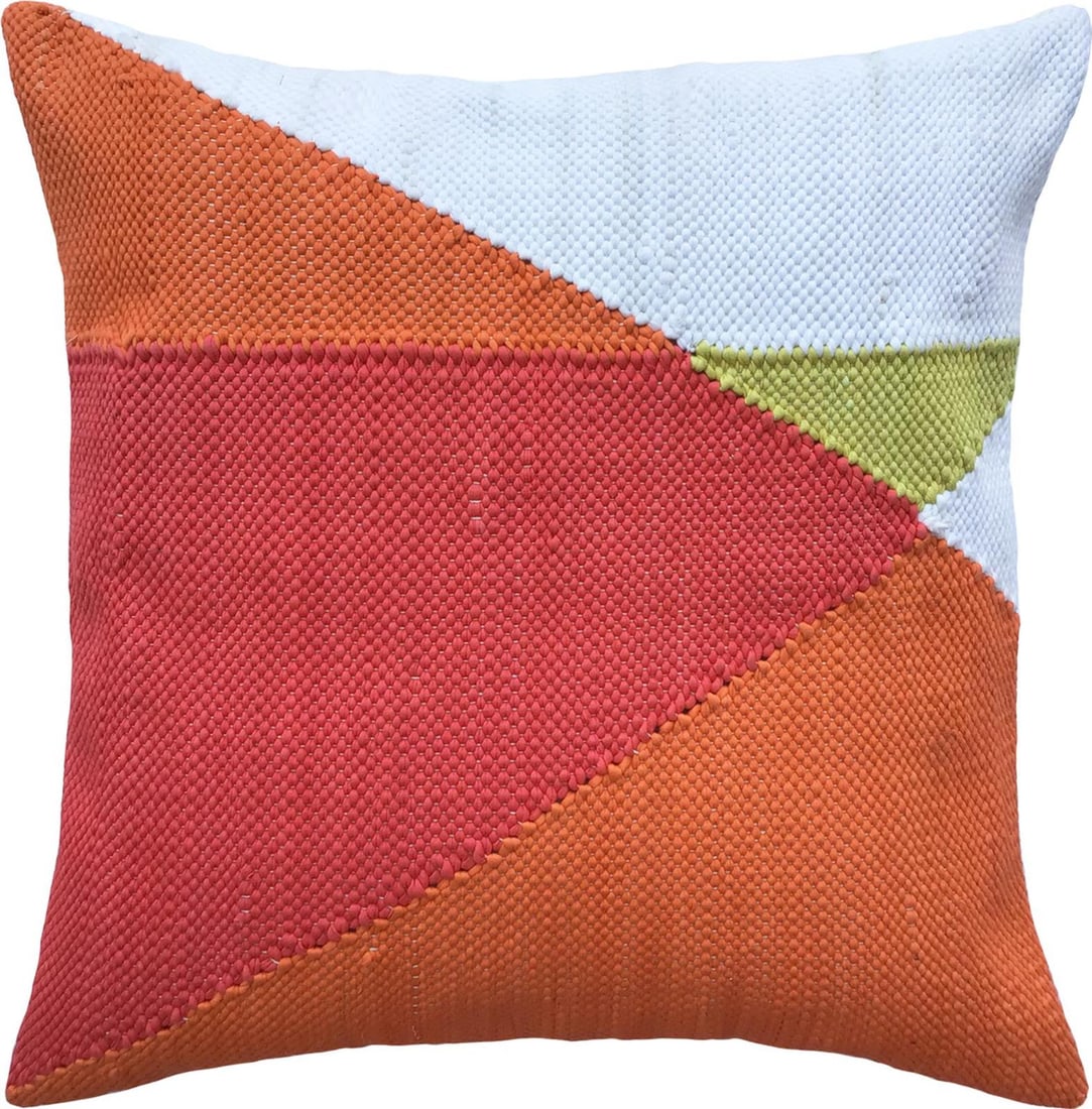 Alwyn 20x20 Orange Woven Cotton Pillow with Down Alternative Insert (1 of 1)
