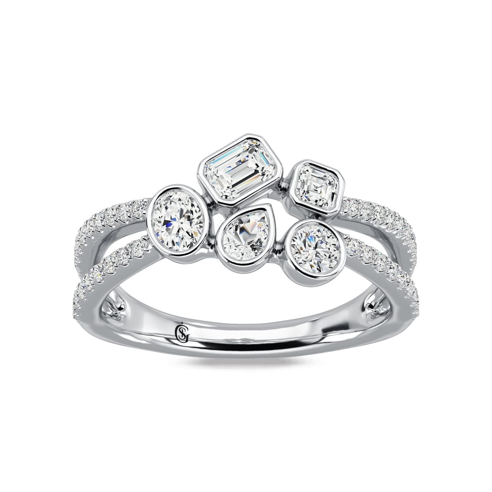 14K Two Tone Diamond 7/8 Ct.Tw Fashion Ring (1 of 4)