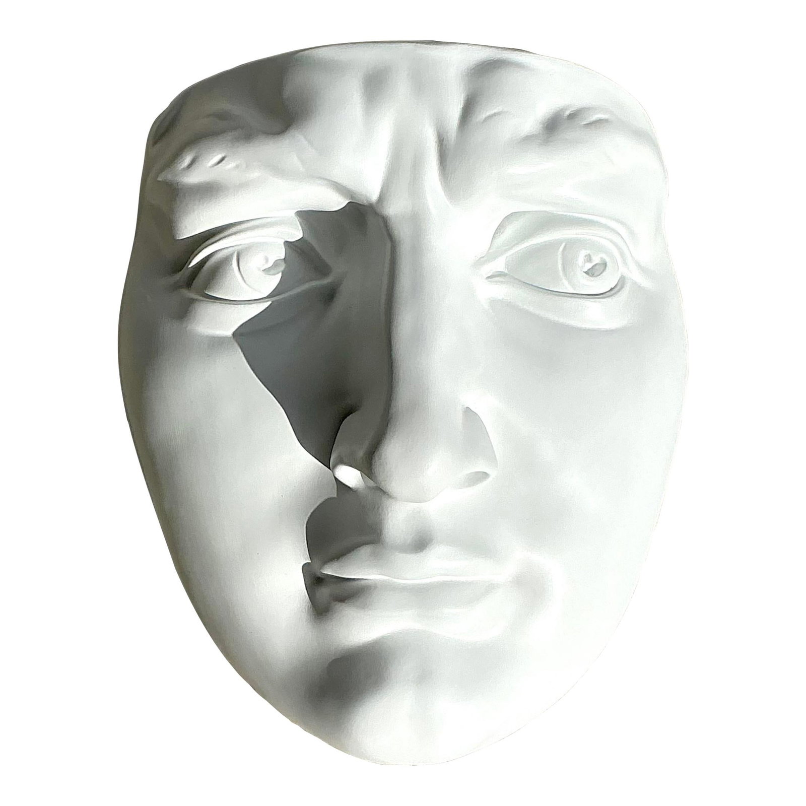 Vintage Plaster Relief Face Sculpture Boho Home Decor: Vintage Plaster Relief Face Sculpture Boho Home Decor This vintage plaster relief showcases a beautifully sculpted face with intricate and dramatic details. Its monumental size makes it an eye-catchin