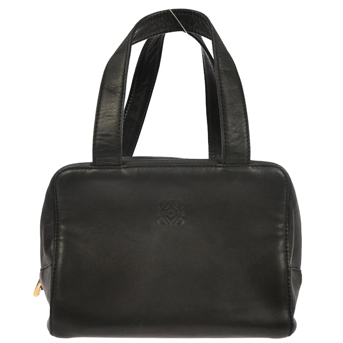 Small Loewe Top Handle Black Leather Bag with Double Handles (1 of 9)