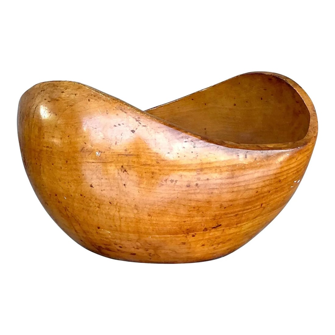 Vintage Boho Hand-Carved Wood Biomorphic Centerpiece Bowl (1 of 8)