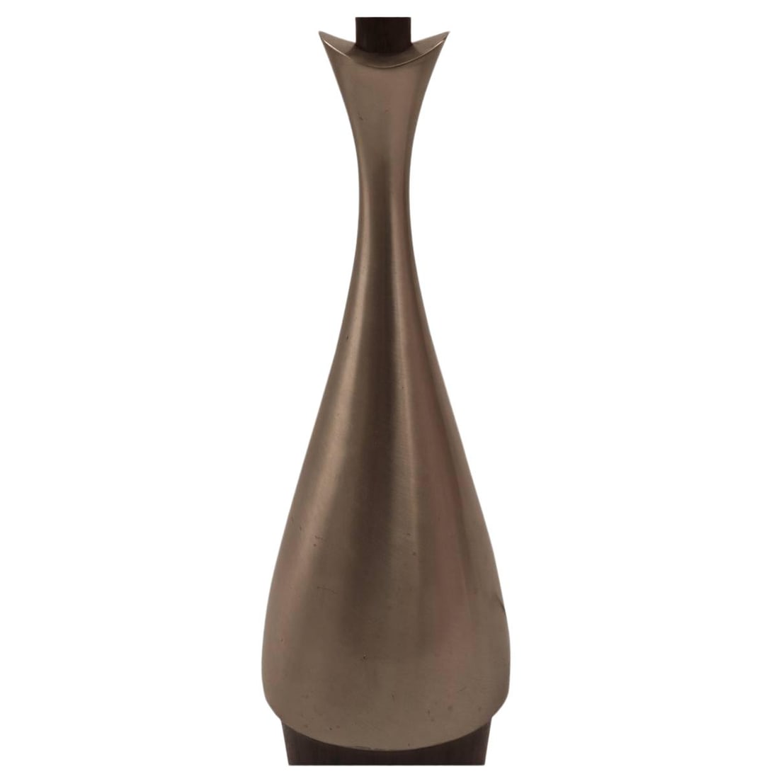 Laurel 35 Inch Metal Tear Drop Table Lamp with Faux Wood Base (1 of 5)