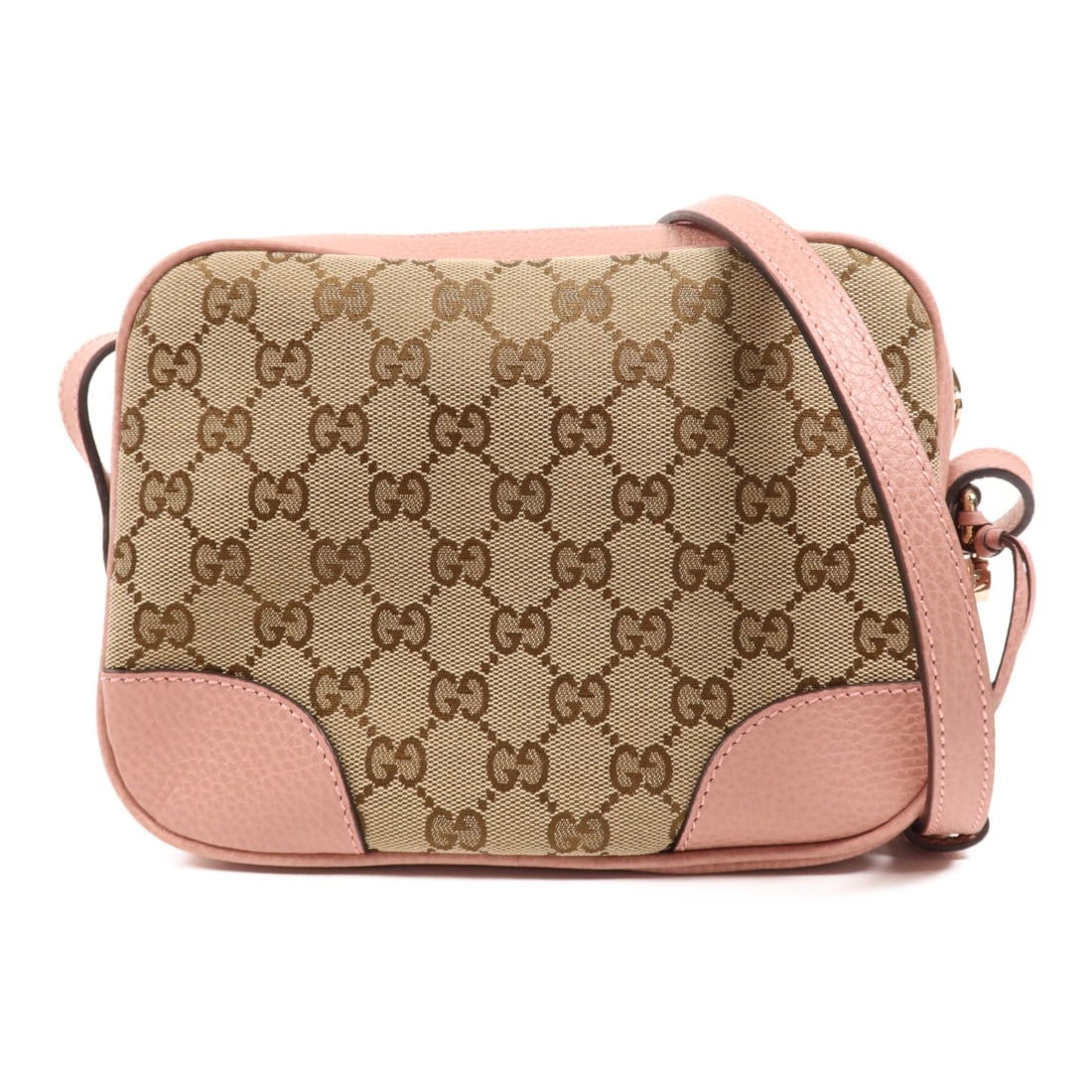 GUCCI GG Shoulder Bag 449413 Canvas Leather Brown Pink (1 of 12)