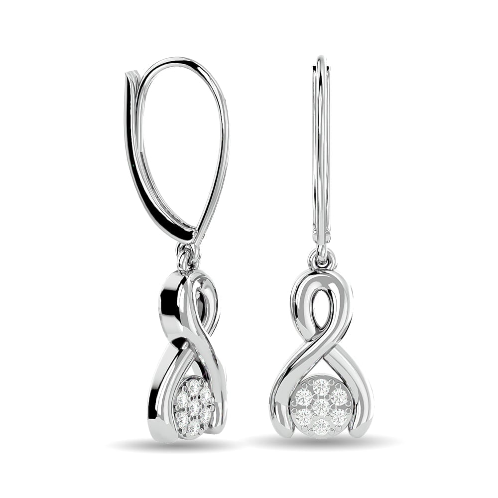 Diamond Fashion Earrings 1/6 Ct.tw in 10K White Gold: Diamond Fashion Earrings 1/6 Ct.tw in 10K White Gold 10k White Gold Stone Color: Gh Stone Clarity: I1 PLEASE NOTE: Framed, Large, or heavy items do not have shipping costs included. The exact shipping