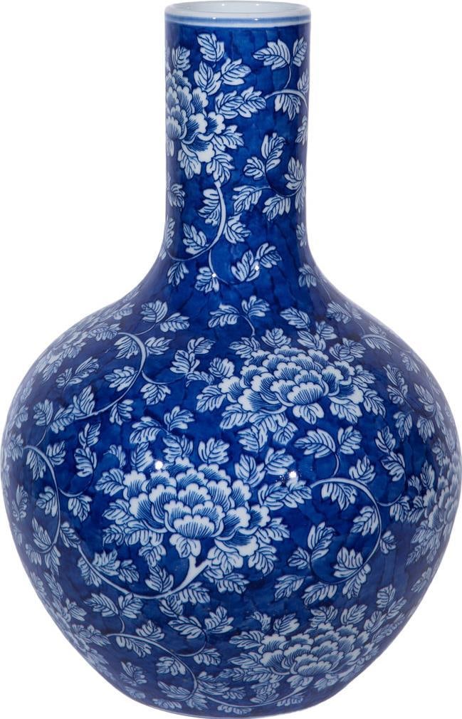 Hand-Crafted Ceramic Blue Peony Vase 17H Chinoiserie Style: Hand-Crafted Ceramic Blue Peony Vase 17H Chinoiserie Style Enhance your living space with this exquisite Timeless Blue Peony Vase, perfect for adding a touch of elegance to any home. This hand-crafted