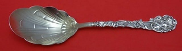 Gorham Versailles Sterling Silver Gold Washed Preserve Spoon 8.5 Inch (1 of 2)