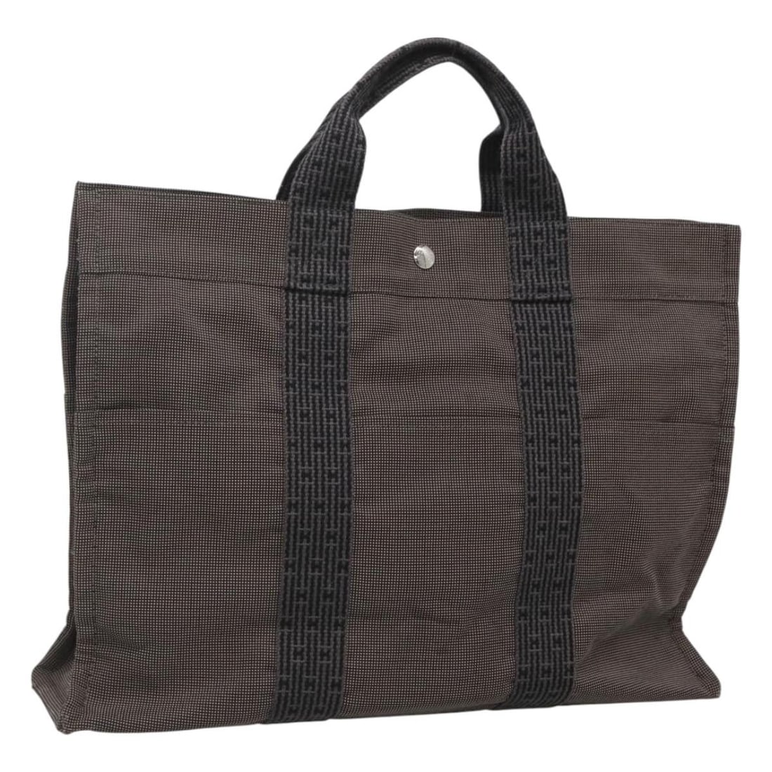 Gray Canvas MM Tote Her Line by Hermes France (1 of 18)