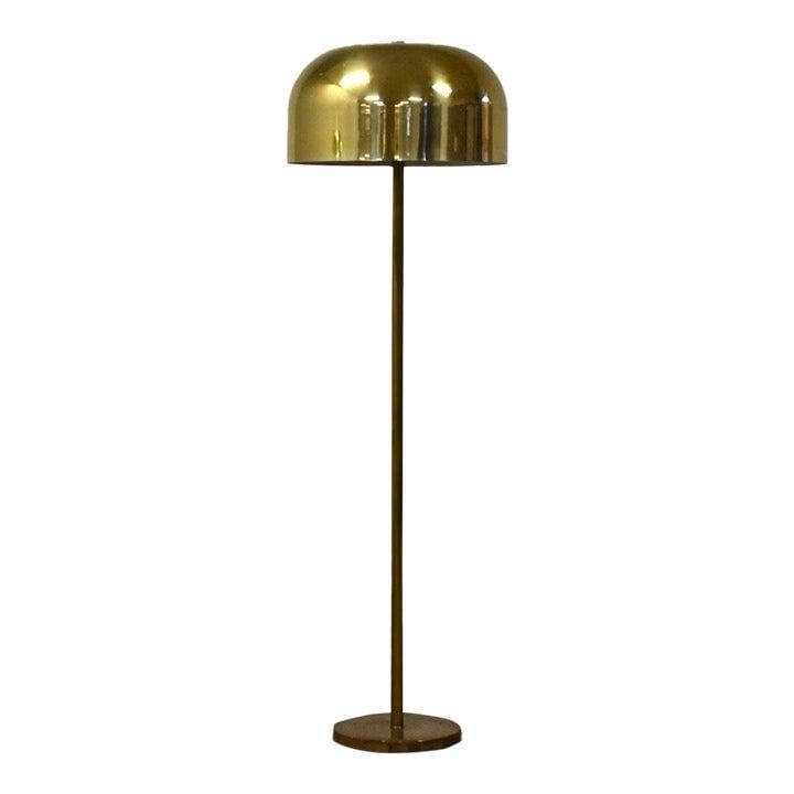 Mid Century Modern Brass Mushroom Floor Lamp Laurel Style 54.5" Tall (1 of 8)
