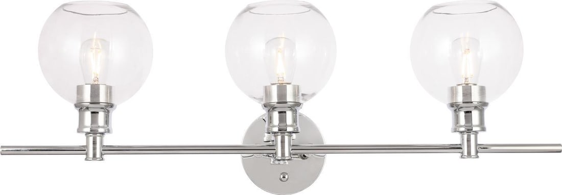 Elegant Collier Chrome Wall Lamp Vintage Style UL-Listed 3 Bulb (1 of 1)