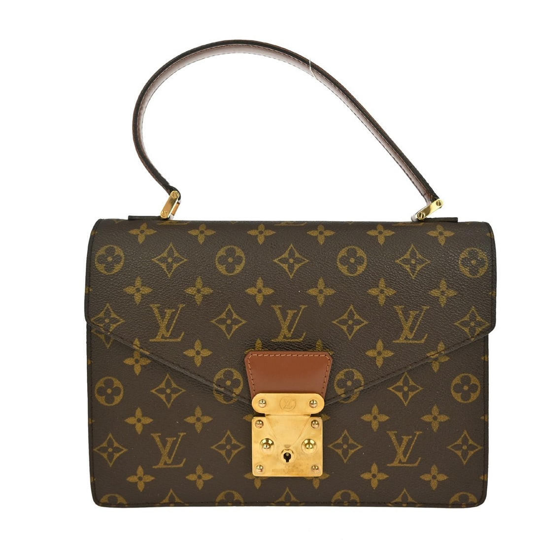 Louis Vuitton Concorde Monogram Canvas Brown Top Handle Bag M51190 (1 of 10)