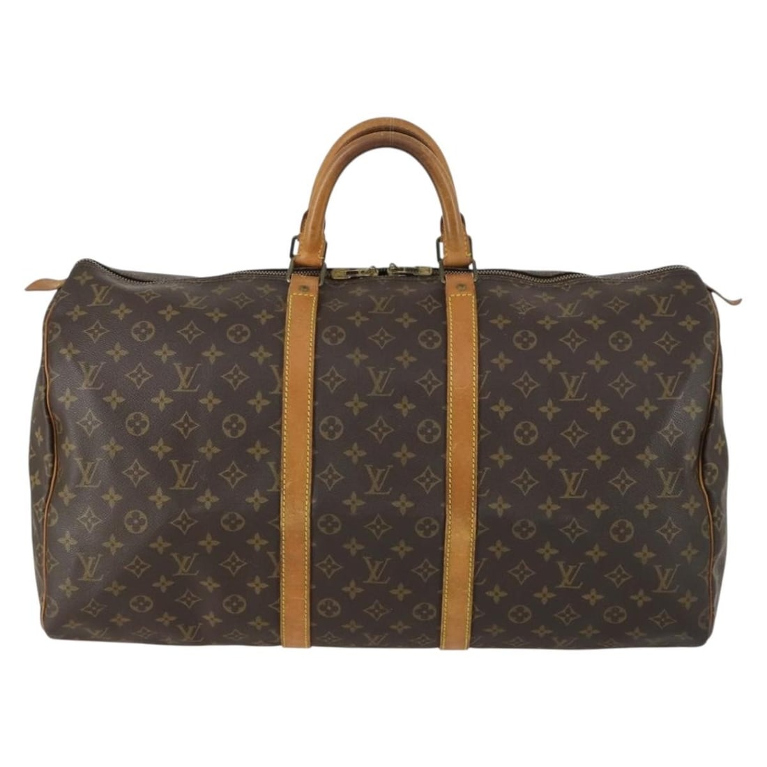 Louis Vuitton Monogram Canvas Keepall Travel Bag 55cm: Louis Vuitton Monogram Canvas Keepall Travel Bag 55cm Louis Vuitton Keepall Bag crafted from monogram canvas designed for unisex use. The bag features a spacious design with dimensions of 55cm x 27cm