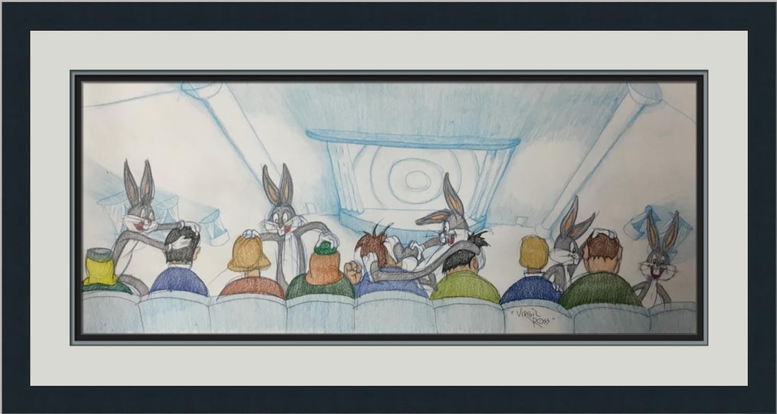 Framed Bugs Bunny Model Sheet Signed by Virgil Ross Warner Bros Original Drawing (1 of 9)