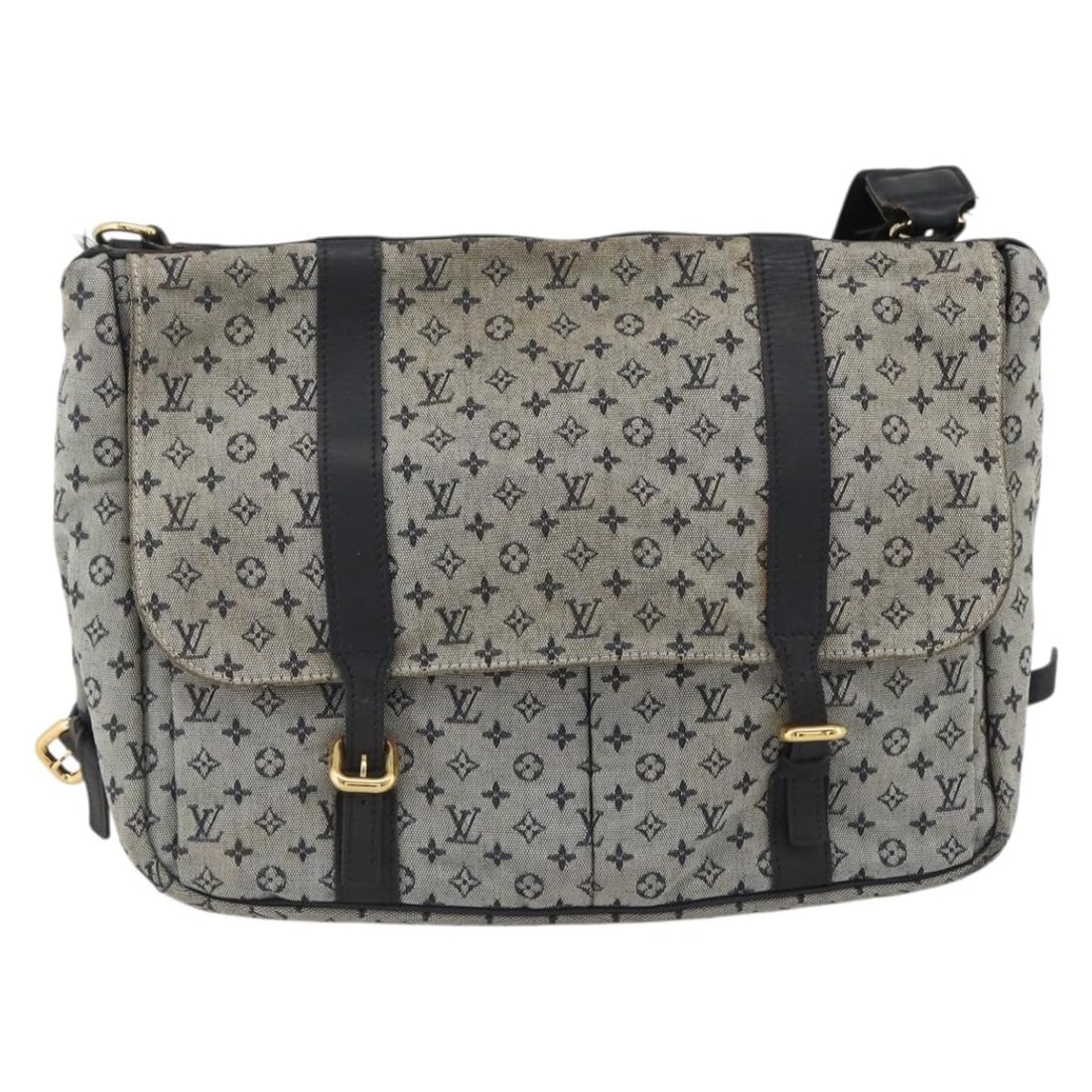 Blue Canvas Mini Lin Sac Maman Tote by Louis Vuitton (1 of 18)