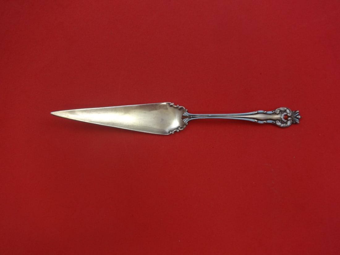 Howard Queens Sterling Silver Jelly Cake Server 9.5 Goldwashed with Enamel: Howard Queens Sterling Silver Jelly Cake Server 9.5 Goldwashed with Enamel This exquisite jelly cake server features the elegant 'Queens' pattern by Howard, expertly crafted from sterling silver with