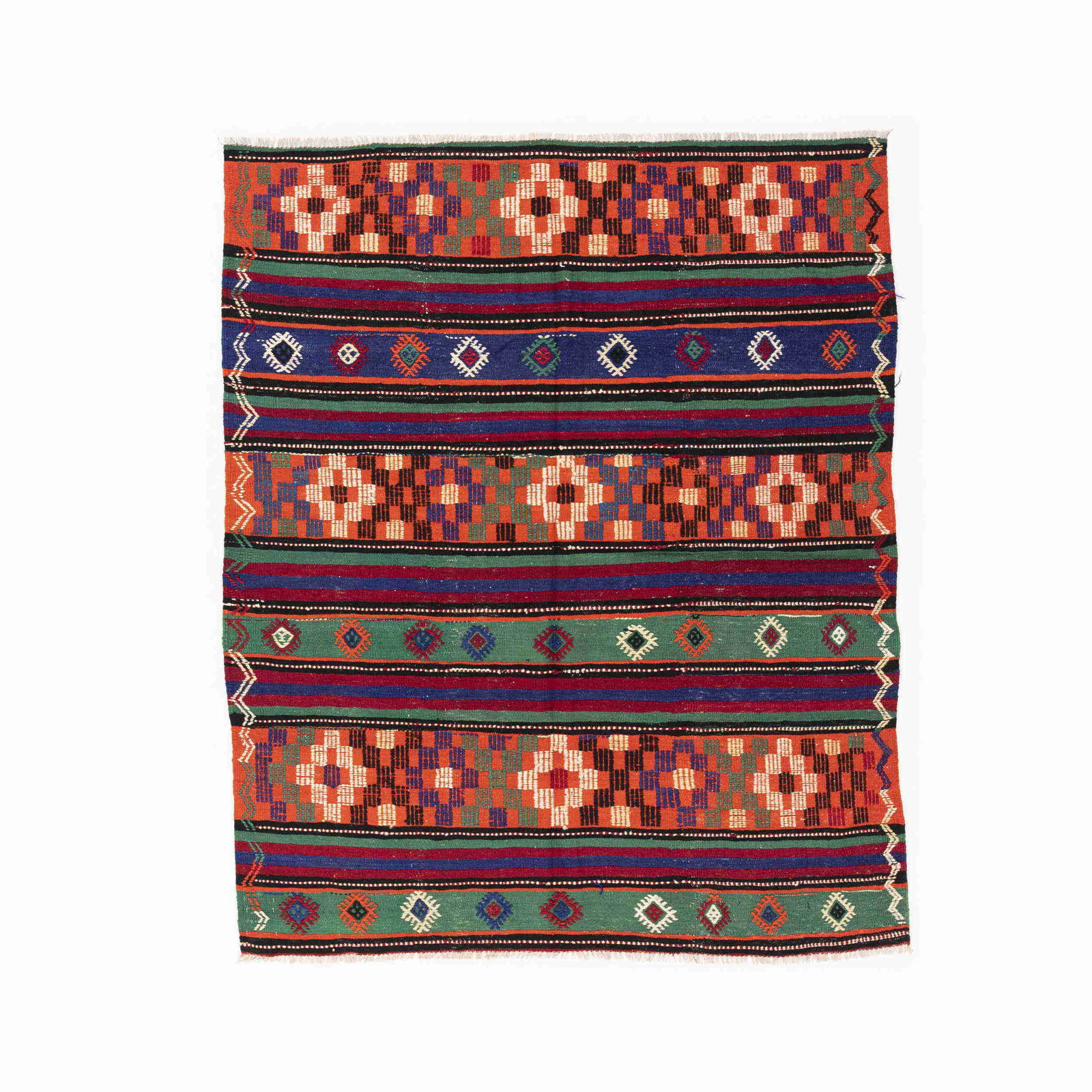 Authentic Handmade Anadol Wool Kilim 65.7 x 78.7 Flat Woven Textile (1 of 8)