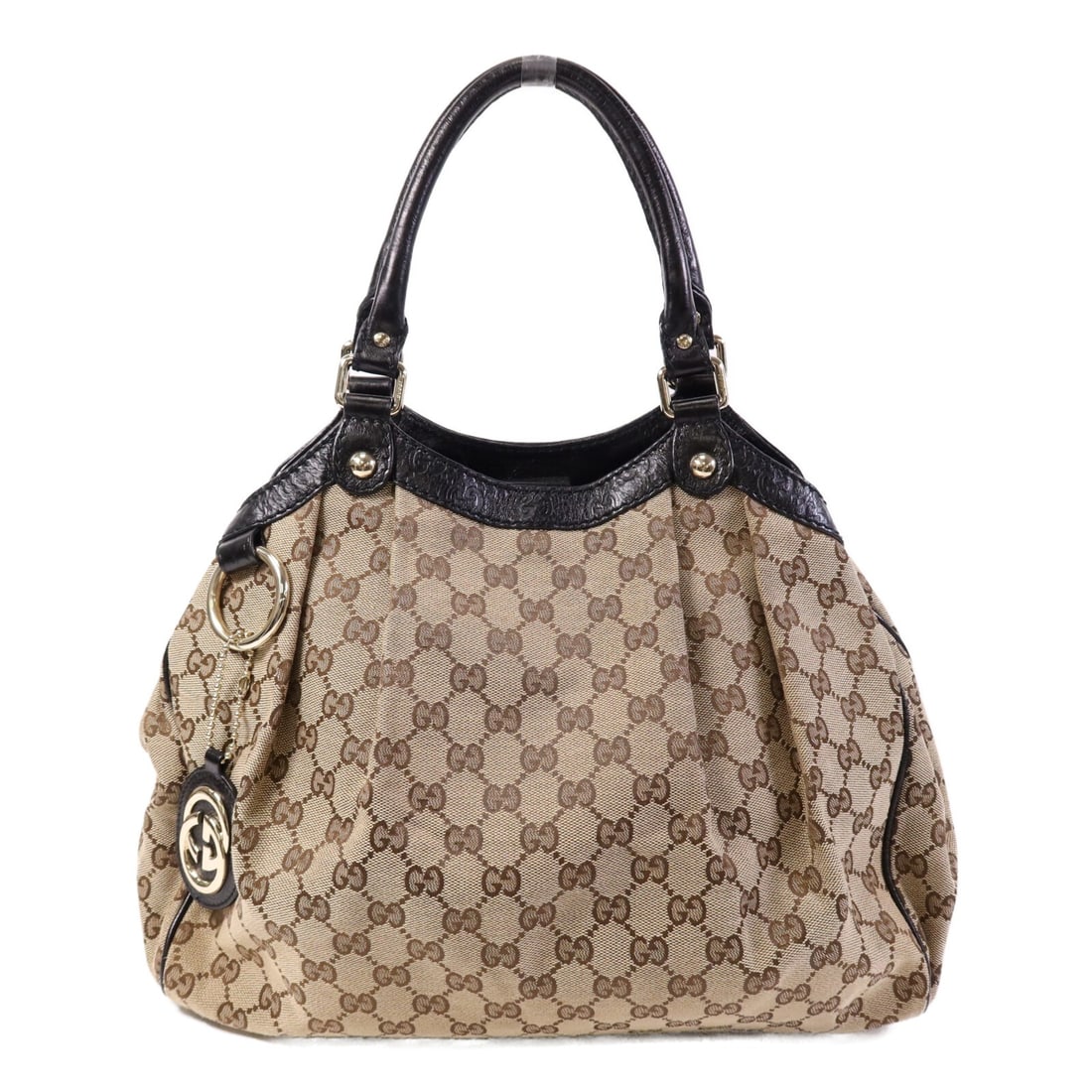 Brown GG Canvas Gucci 211944 Shoulder Bag with Gold Tone Hardware (1 of 15)