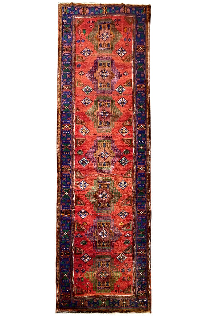 5' x 17' 1" Handmade Red Orange Persian Kazak Runner: 5' x 17' 1" Handmade Red Orange Persian Kazak Runner Free continental US Shipping Enhance your living space with this exquisite 5' x 17' 1" Red Orange Persian Kazak Runner, a stunning piece crafted by