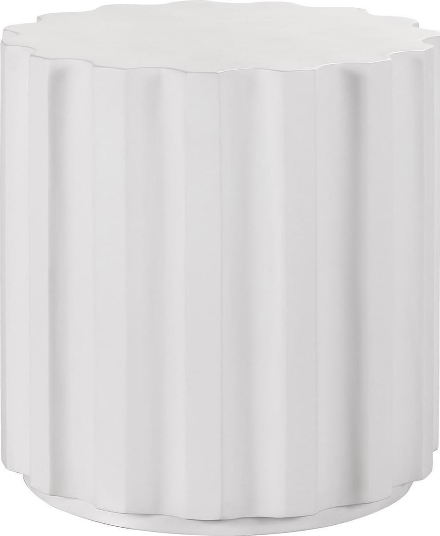 Universal Edisto Outdoor Side Table Abaco White Metal 22x22 (1 of 3)