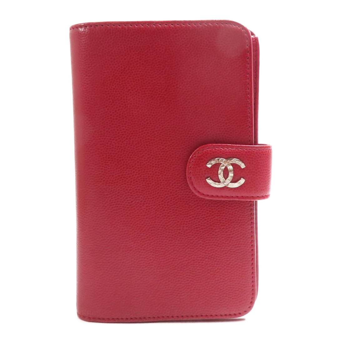 Red Calfskin Bi-fold Wallet by CHANEL with CC Logo (1 of 16)
