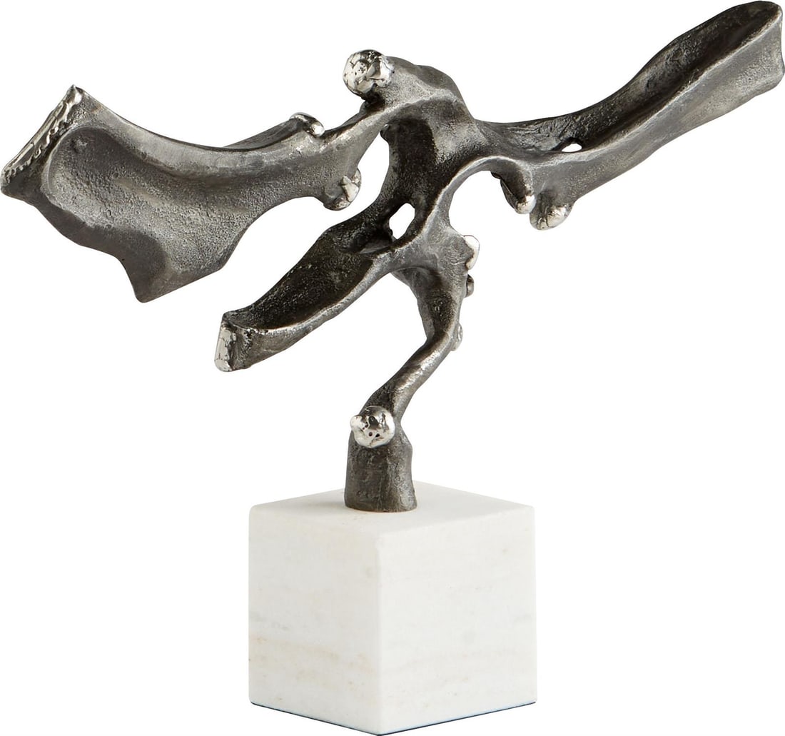 Cyan Rivulet Bronze Marble Sculpture 9H 14L European Style (1 of 4)