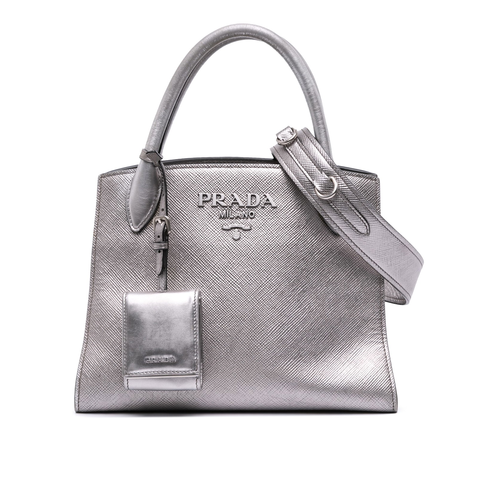 Prada Small Monochrome Saffiano Leather Tote Bag Italy: Prada Small Monochrome Saffiano Leather Tote Bag Italy This Prada Small Saffiano Cuir Monochrome Top Handle Tote is a stylish accessory crafted from high-quality saffiano leather. It features a chic m