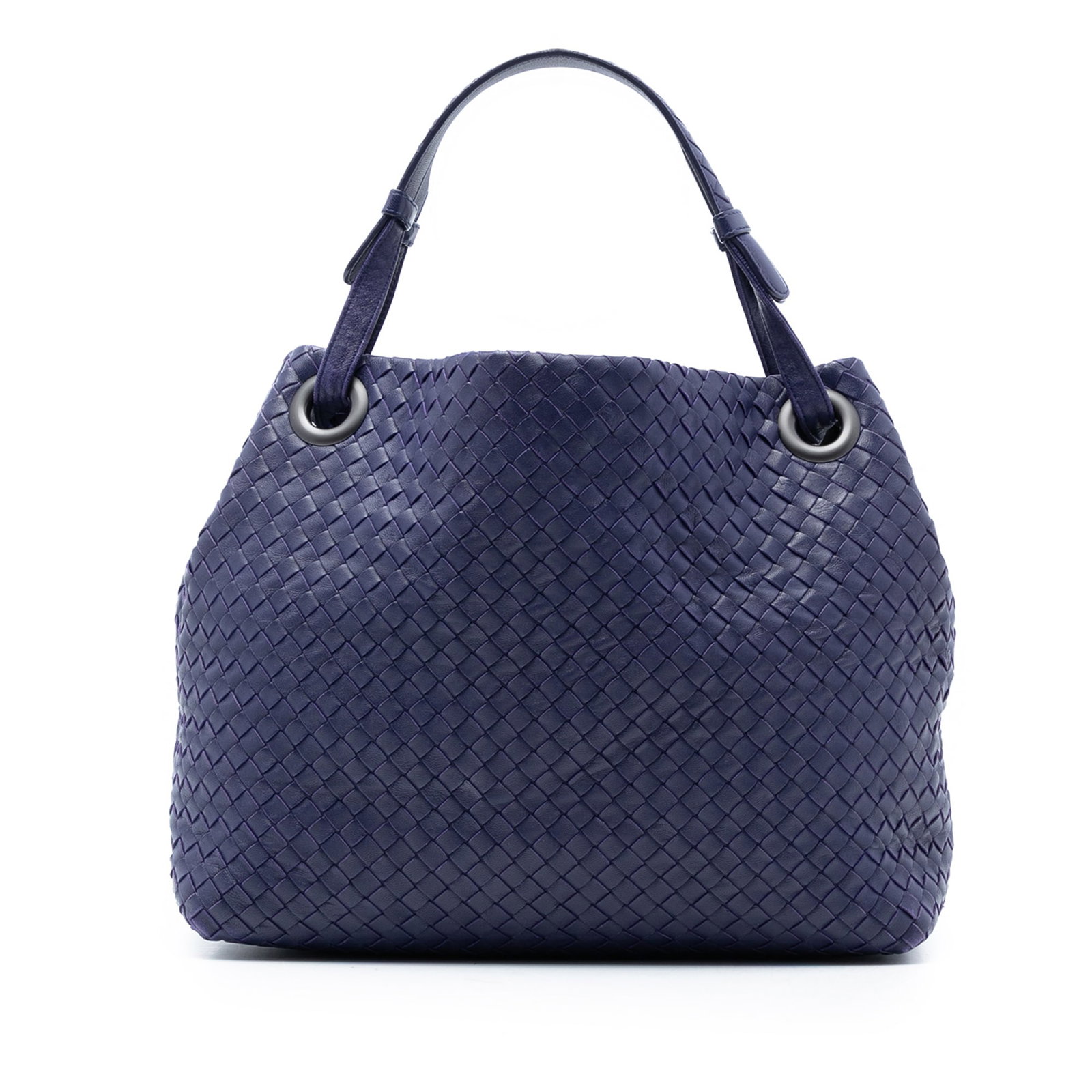 Bottega Veneta Garda Tote Medium Blue Woven Nappa Leather Handbag (1 of 7)