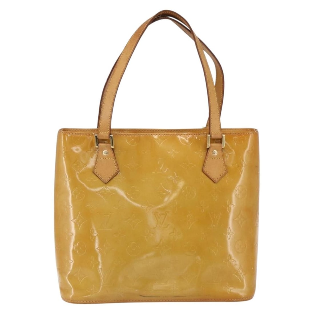 Louis Vuitton Monogram Vernis Patent Leather Houston Purse Beige (1 of 18)