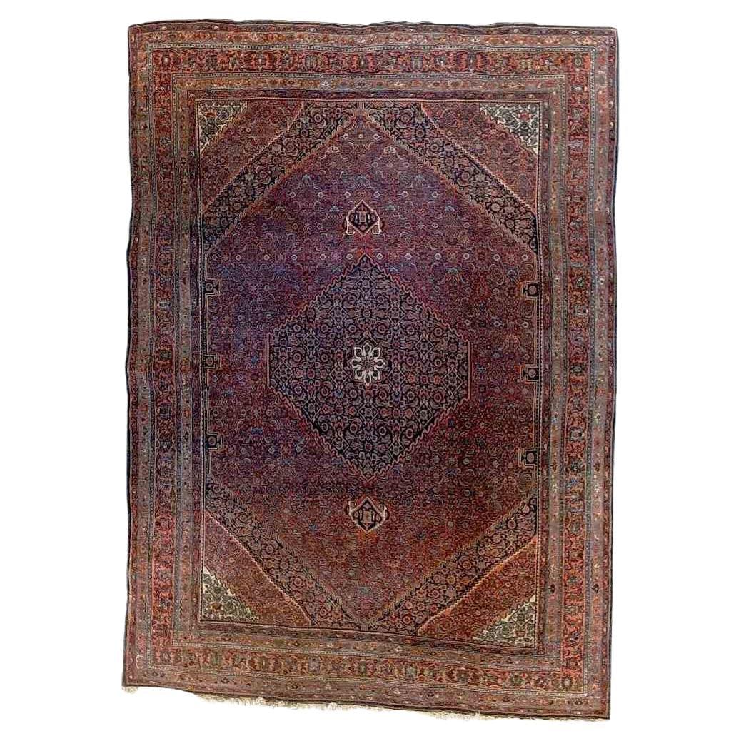 Antique Bidjar Persian Wool Carpet 144 x 101 Inches C1930 (1 of 16)