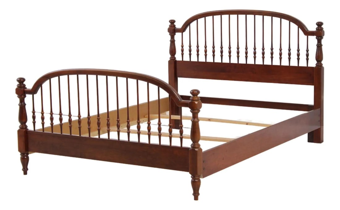 Jenny Lind Cherry Wood Spindle Bed Frame Adjustable for Queen or Full (1 of 10)
