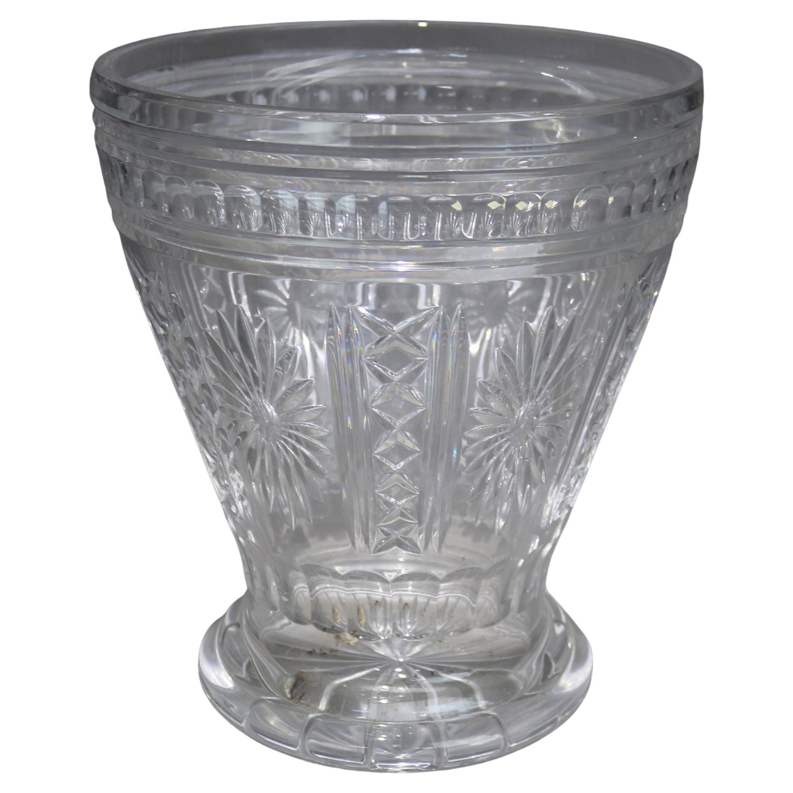 Pressed Glass Crystal Ice Bucket 20th Century Shannon Design (1 of 5)