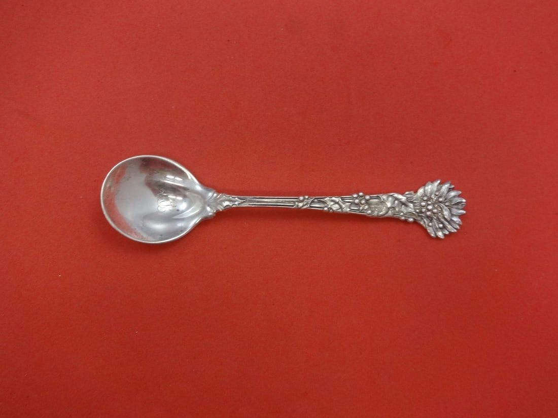 Tiffany & Co Holly Sterling Silver Sherbet Spoon Pinched 5 3/4" Monogrammed (1 of 1)